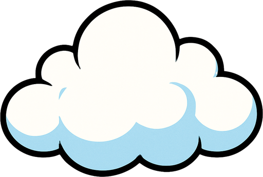 haz una nube individual.
In-Game asset.  2d.  High contrast.  No shadows