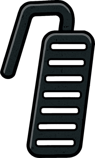 Accelerator pedal vertical.
In-Game asset.  2d.  High contrast.  No shadows