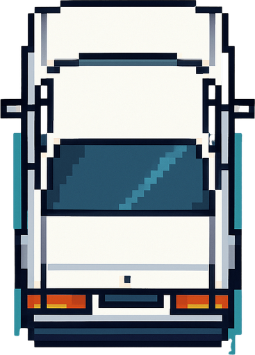 pixel art tofaş bird's eye view.
In-Game asset.  2d.  High contrast.  No shadows