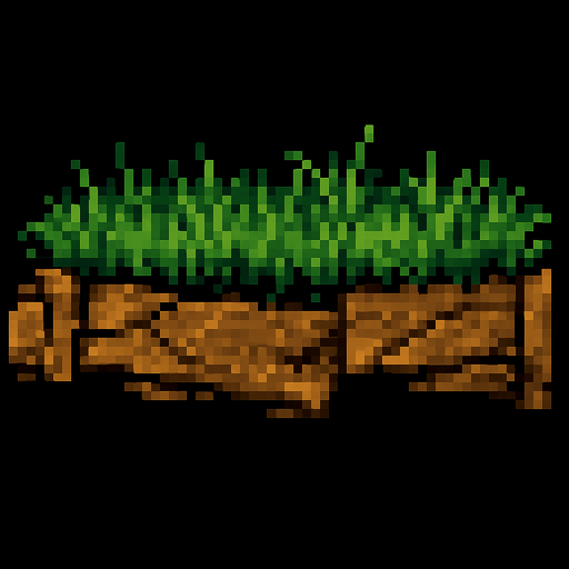 remove the planks in the selected area and add grass in 16 bit style