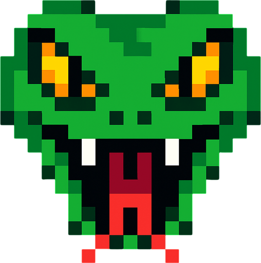 snake head 16x16.
In-Game asset.  2d.  High contrast.  No shadows