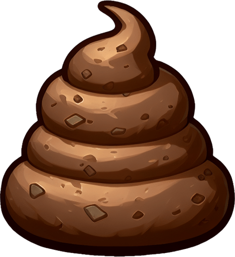 dog shit.
Single Game Texture. In-Game asset. 2d. Blank background. High contrast. No shadows.