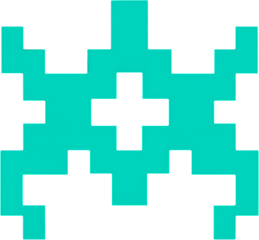 Make a Spacelnvaders InfinityGene EVO enemy character.
In-Game asset.  2d.  High contrast.  No shadows