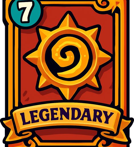 legendary card.
In-Game asset.  2d.  High contrast.  No shadows