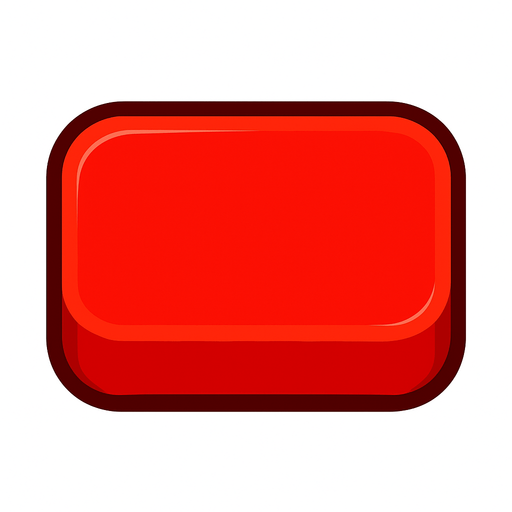 Haz un botón rojo.
In-Game asset.  High contrast.  No shadows