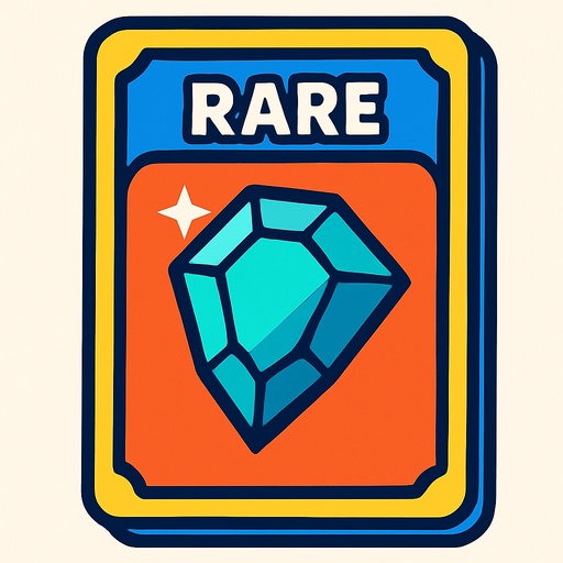 rare card.
In-Game asset.  2d.  High contrast.  No shadows