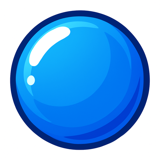 circle blue candy.
In-Game asset.  2d.  High contrast.  No shadows
