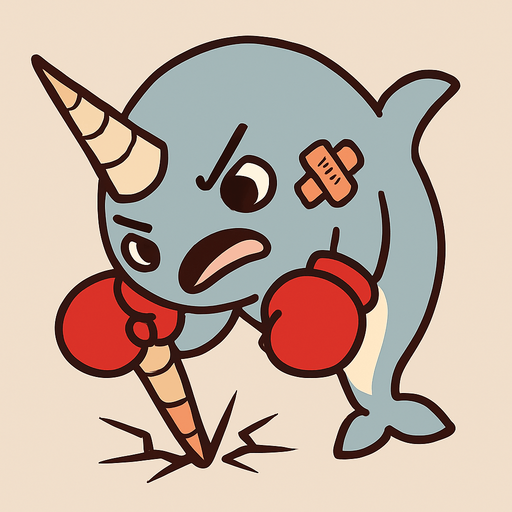 stabbing the floor with horn
