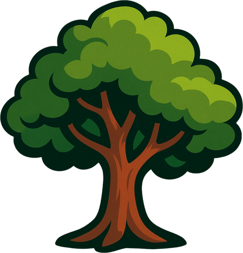 Ağaç.
In-Game asset.  2d.  High contrast.  No shadows