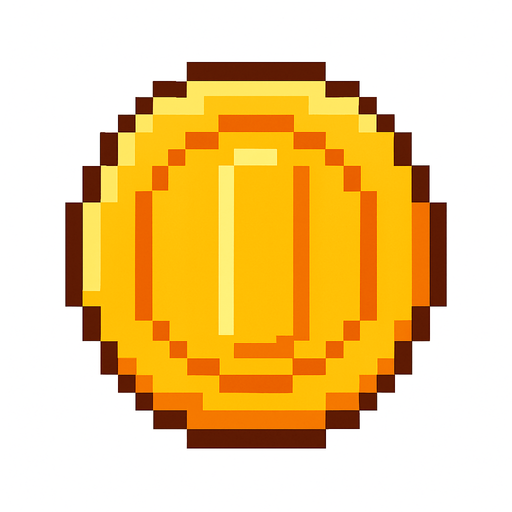 moneda de flappy bird.
In-Game asset.  2d.  High contrast.  No shadows