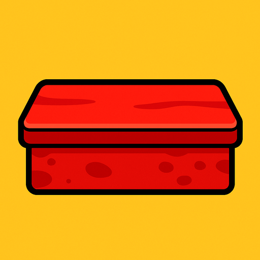red platform.
In-Game asset.  2d.  High contrast.  No shadows
