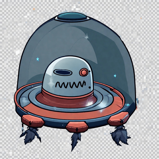 uzay kapsülü . No background. Transparent background. Blank background. No shadows. 2d. In-Game asset. flat