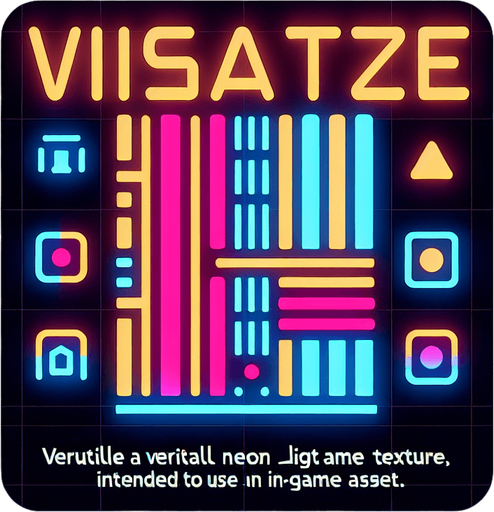 dikey bir neon ışık.
Single Game Texture. In-Game asset. 2d. Blank background. High contrast. No shadows.