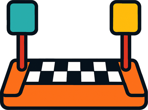 just a start line without any text.
In-Game asset.  2d.  High contrast.  No shadows