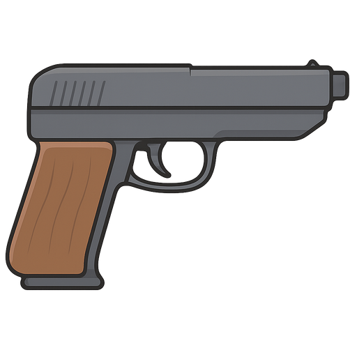 tabanca. No background. Transparent background. Blank background. No shadows. 2d. In-Game asset. flat