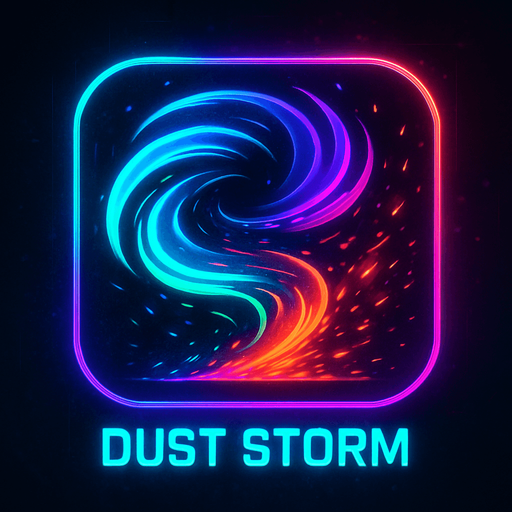 Ability icon 'Dust storm' . cyberpunk. abstract. Futuer. different colors. HD colors