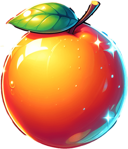 fruit shiny anime, no face

Single Game Texture. In-Game asset. 2d. Blank background. High contrast. No shadows.