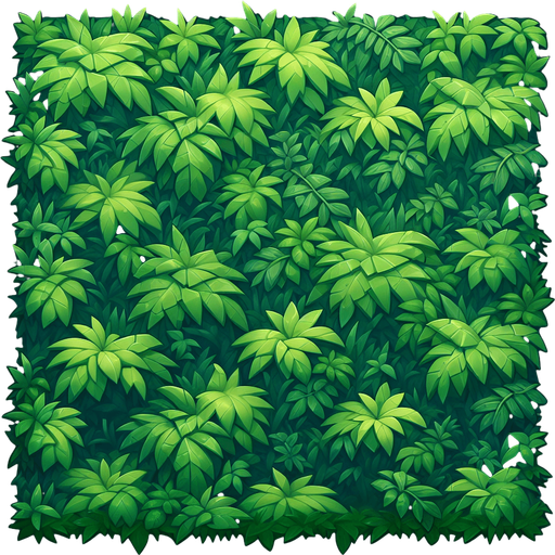 jungle grass.
Single Game Texture.  In-Game asset.  2d.  Blank background.  High contrast.  No shadows