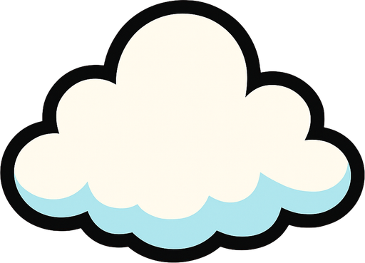 cloud.
In-Game asset.  2d.  High contrast.  No shadows