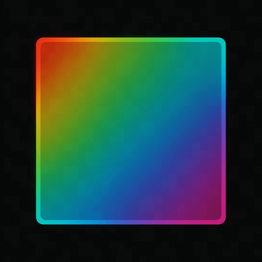 Translucent square rainbow overlay.
In-Game asset.  2d.  High contrast.  No shadows