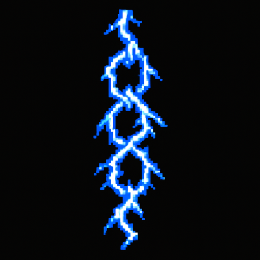 30x30 lightning chain.
In-Game asset.  2d.  High contrast.  No shadows