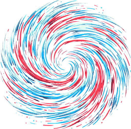 tourbillon bleu et rouge.
Single Game Texture. In-Game asset. 2d. Blank background. High contrast. No shadows.