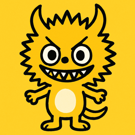 Yellow Labubu.
In-Game asset.  2d.  High contrast.  No shadows