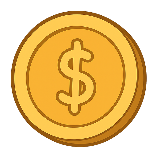 a gold. No background. Transparent background. Blank background. No shadows. 2d. In-Game asset. flat