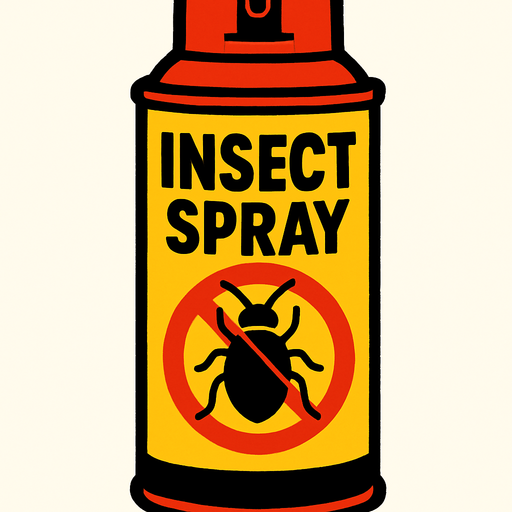 tube de spray anti insectes.
In-Game asset.  2d.  High contrast.  No shadows