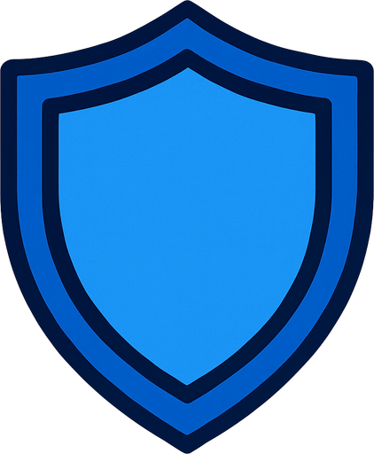 A blue shield.
In-Game asset.  2d.  High contrast.  No shadows