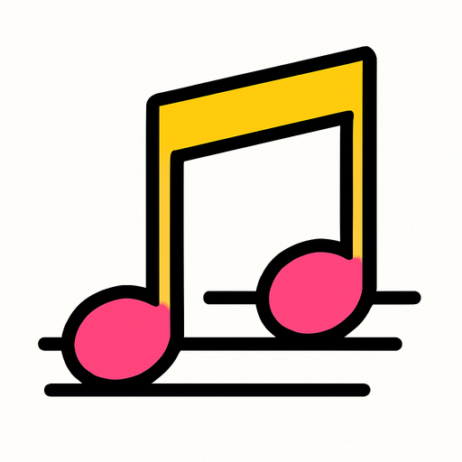 2D muzik notasi.
In-Game asset.  2d.  High contrast.  No shadows