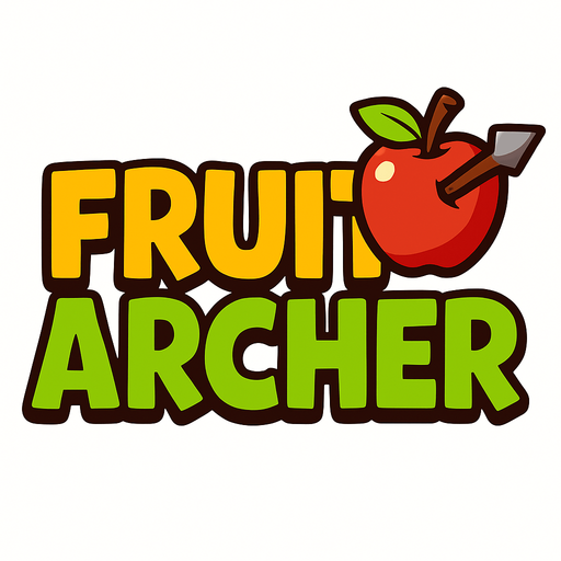 Fruit Archer titulo.
In-Game asset.  2d.  High contrast.  No shadows