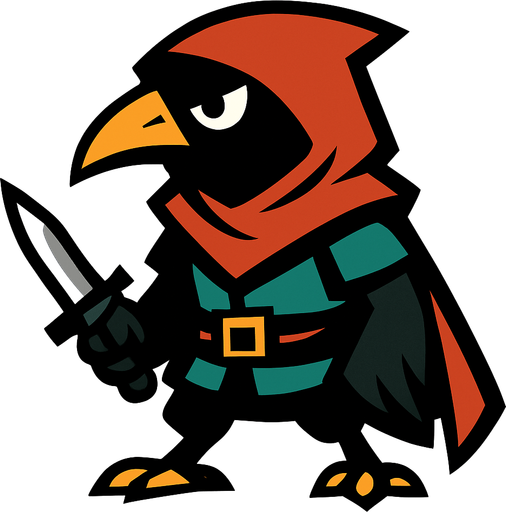 2d assassin bird.
In-Game asset.  2d.  High contrast.  No shadows