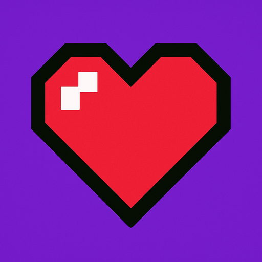 heart.
In-Game asset.  2d.  High contrast.  No shadows
