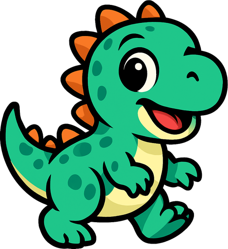 bebek dinazor.
In-Game asset.  2d.  High contrast.  No shadows