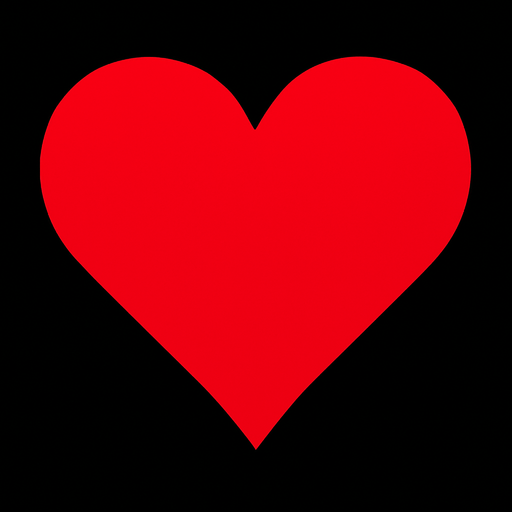red heart.
In-Game asset.  2d.  High contrast.  No shadows