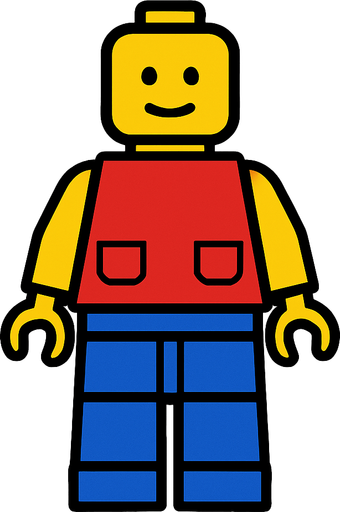 Make a Lego person.
In-Game asset.  2d.  High contrast.  No shadows
