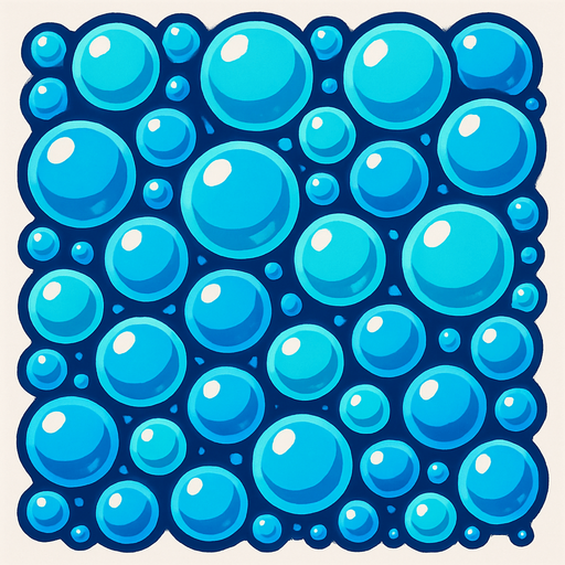 wall of bubbles.
In-Game asset.  2d.  High contrast.  No shadows