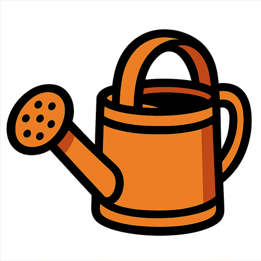 watering can.
In-Game asset.  2d.  High contrast.  No shadows