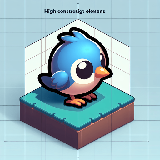 Cartoon bird.
Single Game Texture.  In-Game asset.  2d.  Blank background.  High contrast.  No shadows