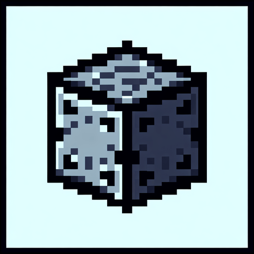 MG FlappyCube.
Single Game Texture.  In-Game asset.  2d.  Blank background.  High contrast.  No shadows