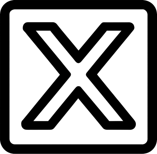 X IN A WHITE SQUARE.
In-Game asset.  2d.  High contrast.  No shadows
