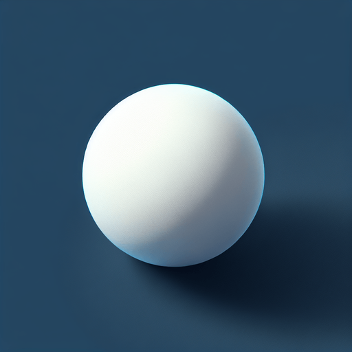 Ping pong ball..
Single Game Texture.  In-Game asset.  2d.  Blank background.  High contrast.  No shadows
