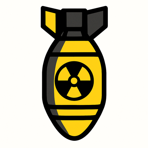 Nükleer bomba.
In-Game asset.  2d.  High contrast.  No shadows