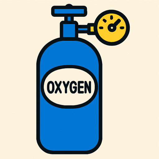 oxygen tank 2d.
In-Game asset.  2d.  High contrast.  No shadows