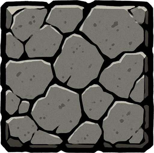 stone square.
In-Game asset.  2d.  High contrast.  No shadows