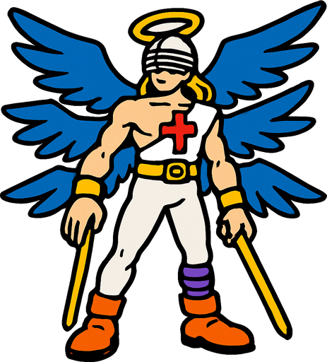 Angemon.
In-Game asset.  2d.  High contrast.  No shadows