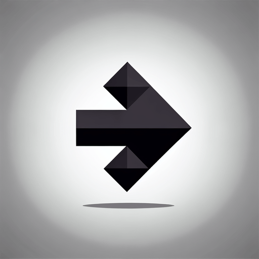 Right arrow icon.
Single Game Texture. In-Game asset. 2d. Blank background. High contrast. No shadows.