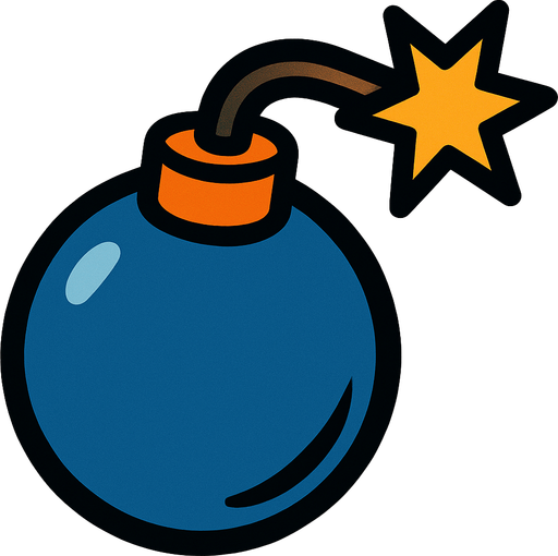 Bomb.
In-Game asset.  2d.  High contrast.  No shadows