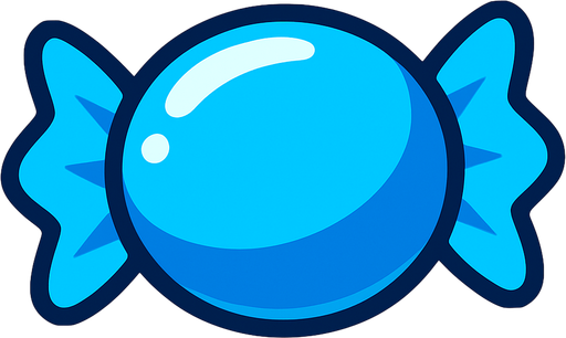 candy blue.
In-Game asset.  2d.  High contrast.  No shadows
